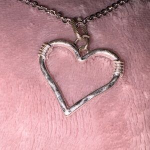 Silver tone Heart Pendant